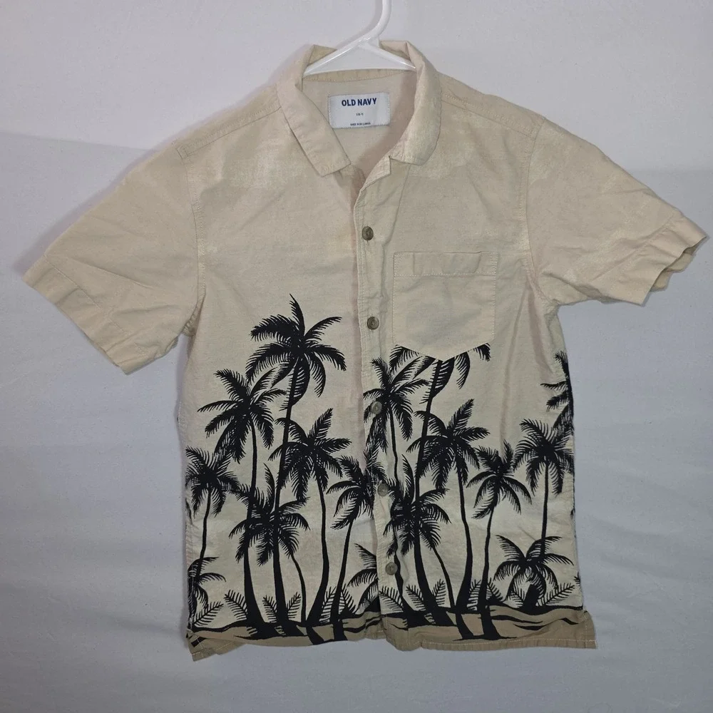 Old Navy Printed Short-Sleeve Resort Shirt for Toddler Boys 6/7